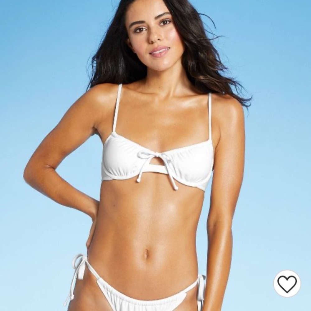 Black target bikini top